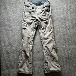 Volcom Snowboard Pants Women XS Grey Nimbus 10k Waterproof Modern Straight Fit